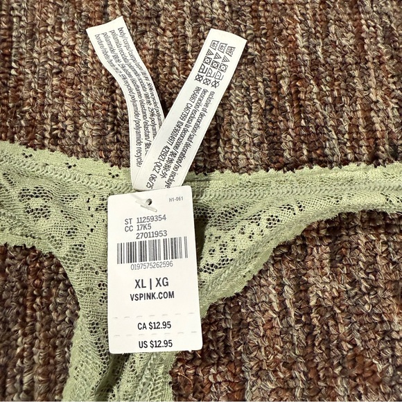 NWT Bundle Victoria’s Secret PINK Lace Thong Panties Size XL - Picture 8 of 9